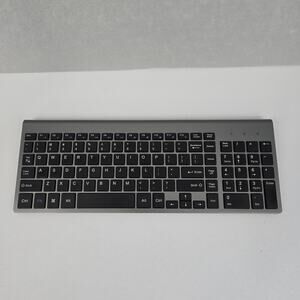 JoyAccess KB2 Slim Full Wireless Keyboard Gray & Silver with USB Receiver